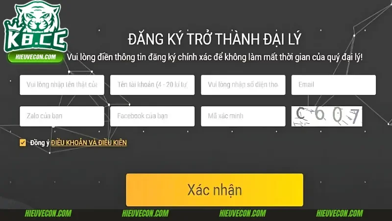 Cách đăng ký tham gia làm đại lý K8CC nhanh chóng 